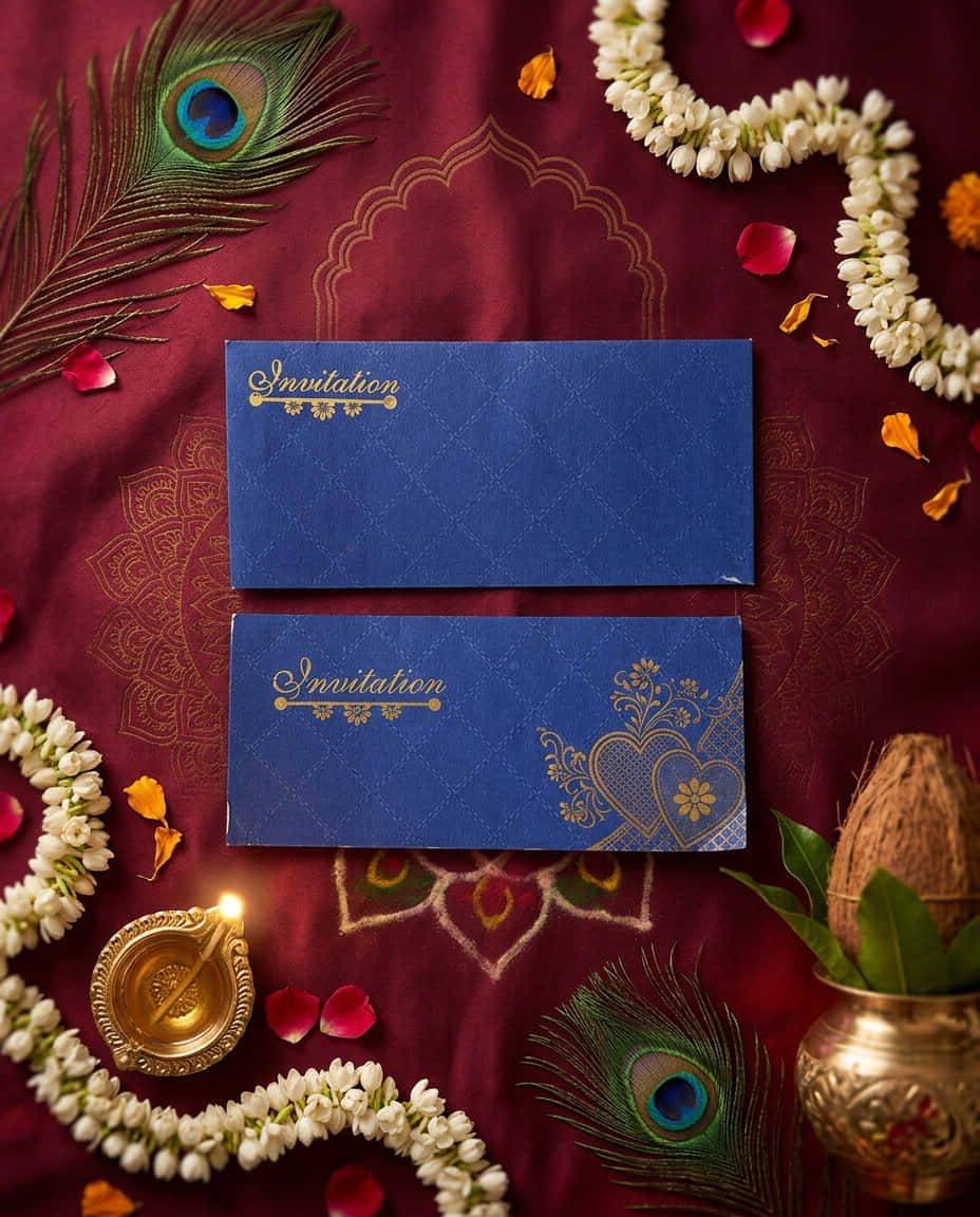 Wedding Invitation Royal Blue
