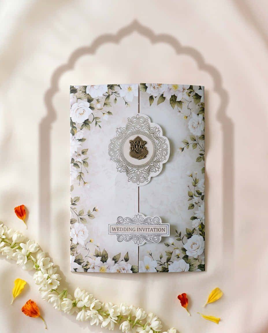 Wedding Invitation Florals 3 Hindu