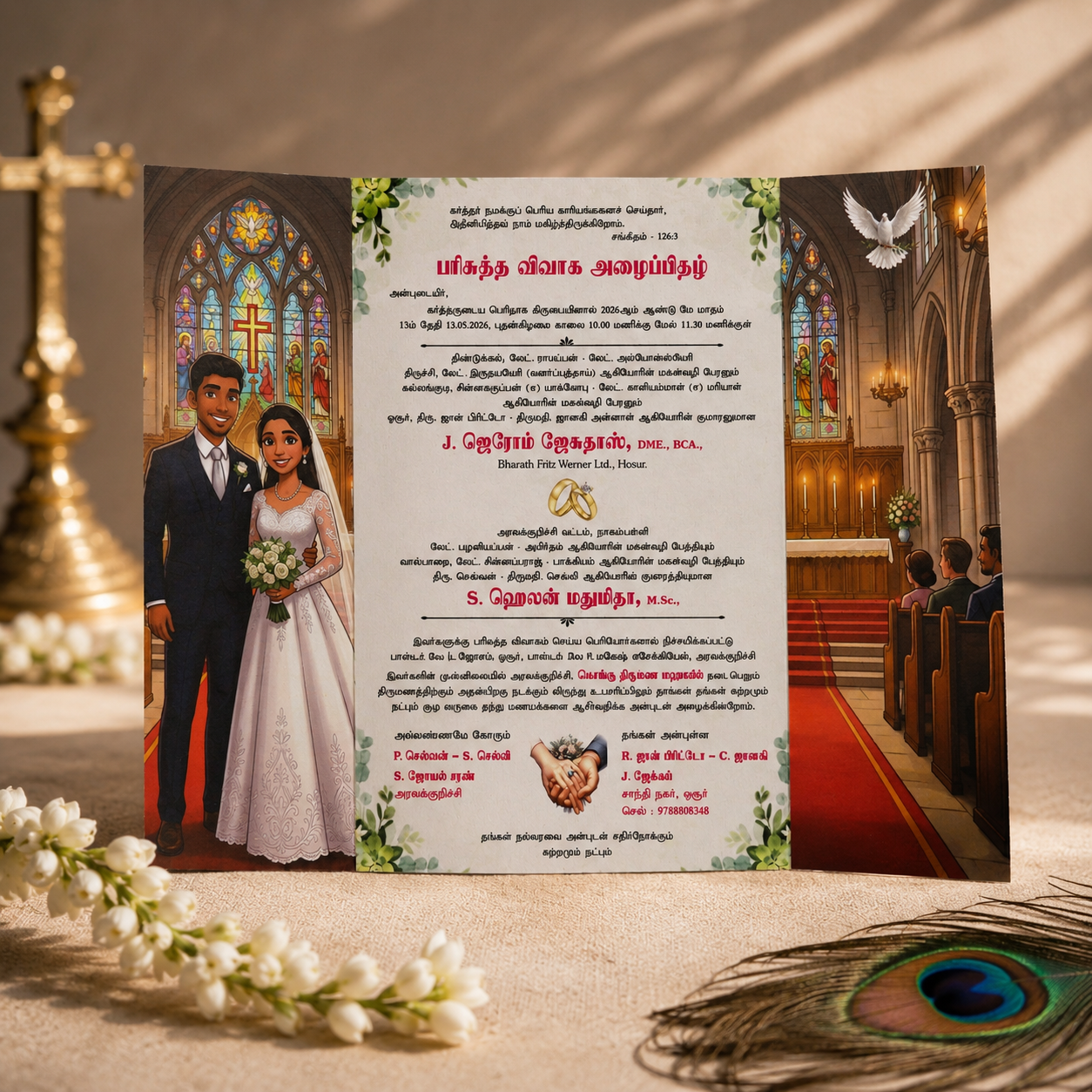 Christian Wedding Modern Design Cards
